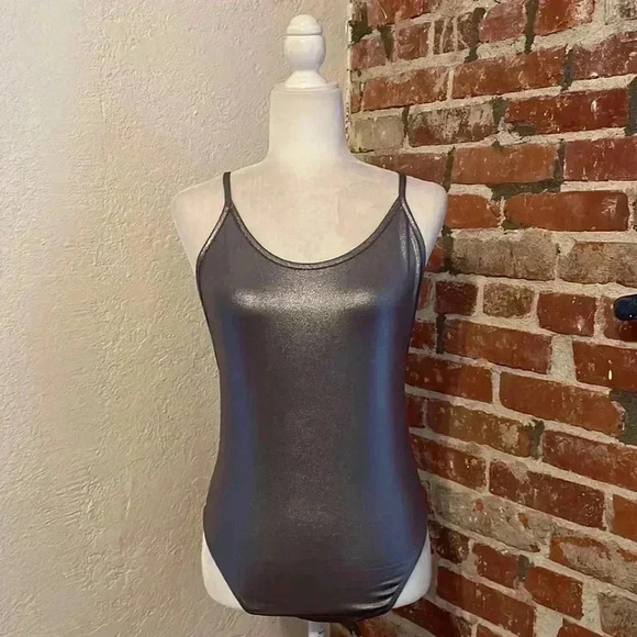 H&M Metallic‎ Bodysuit Silver Coachella Collection - Picture 2 of 8